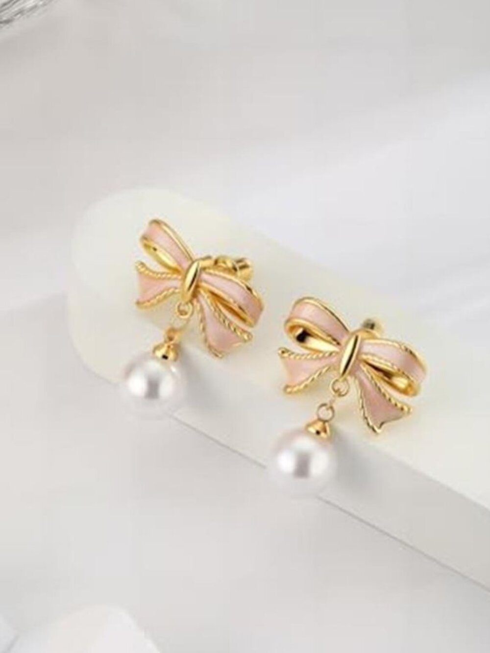 Gold Earrings for Women Bow Earrings Trendy 14K Gold/Silver Plated Bow Hoops